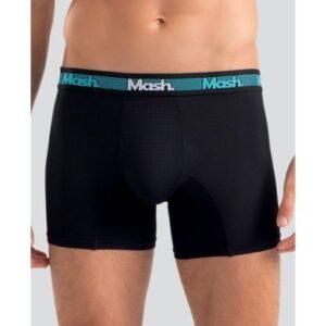 Cueca Boxer Longa Microfibra Active Preto 02 M