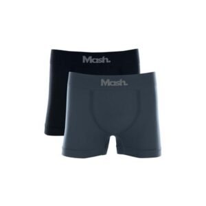 Kit 2 Cuecas Boxer Microfibra sem Costura Preto 01 M