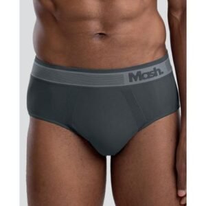 Cueca Slip Microfibra sem Costura Cinza Chumbo GG