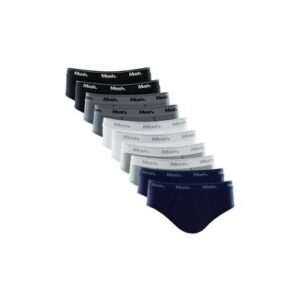 Kit 10 Cuecas Slip Algodão Sortido M