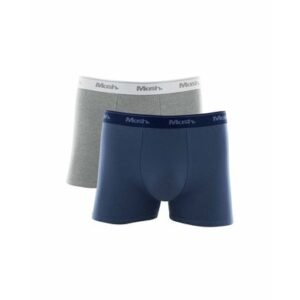 Kit 2 Cueca Boxer Cotton Azul Jeans Escuro P