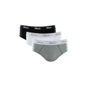 Kit 3 Cuecas Slip Algodão Cinza Mescla Claro M