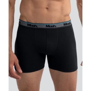 Cueca Boxer Longa Cotton Preto GG