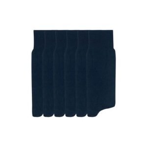 Kit 6 Pares Meia Social Cano Longo Poliamida Azul Marinho