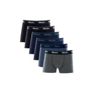 Kit 6 Cuecas Boxer Algodão Infantil Azul Marinho G