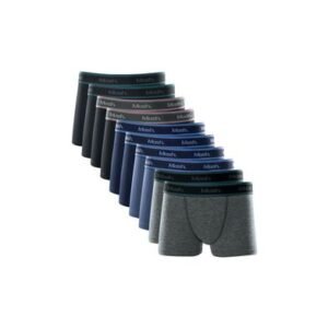 Kit 10 Cuecas Boxer Algodão Infantil Preto GG