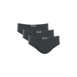 Kit 3 Cuecas Slip Algodão Lisa Cinza Chumbo P