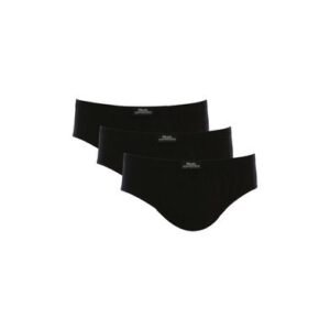 Kit 3 Cuecas Slip Algodão Lisa Preto G