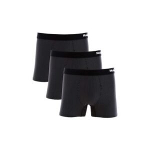 Kit 3 Cuecas Boxer Microfibra Risca de Giz Preto GG