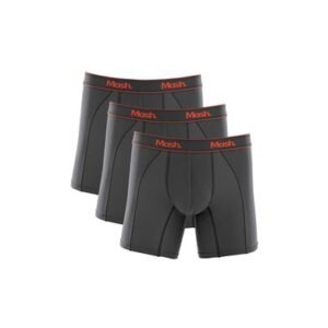 Kit 3 Cuecas Boxer Microfibra Active Cinza Chumbo M