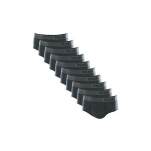 Kit 10 Cuecas Slip Microfibra sem Costura Cinza Chumbo GG
