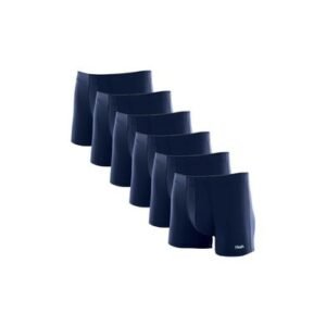 Kit 6 Cuecas Boxer Microfibra Azul Marinho M