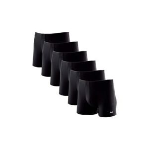 Kit 6 Cuecas Boxer Microfibra Preto M