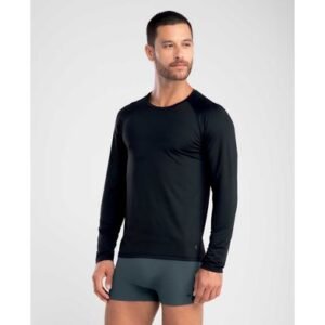 Camiseta Manga Longa com Proteção Uv Fps 50 Preto P