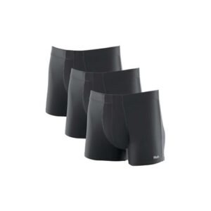 Kit 3 Cuecas Boxer Microfibra Cinza Chumbo P