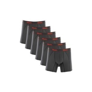 Kit 6 Cuecas Boxer Microfibra Active Cinza Chumbo G
