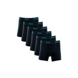 Kit 6 Cuecas Boxer Microfibra Active Preto G