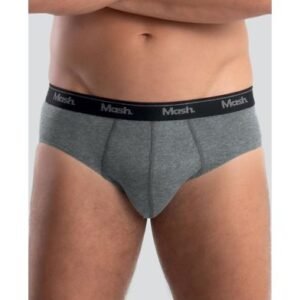 Cueca Slip Algodão Cinza Mescla Escuro M