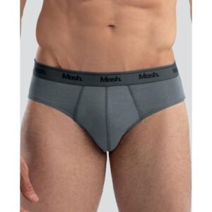 Cueca Slip Algodão Cinza Chumbo GG