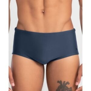Sungão Liso com Vivo Lateral Plus Size Cinza Chumbo XGG