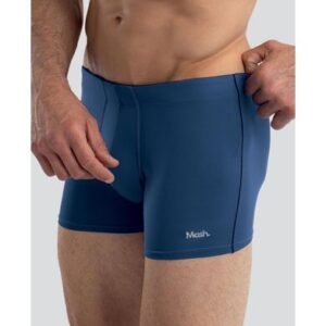 Cueca Boxer Lisa Microfibra Azul Jeans Escuro P