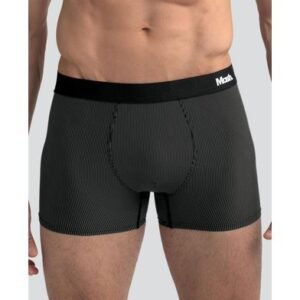 Cueca Boxer Microfibra Risca de Giz Preto G