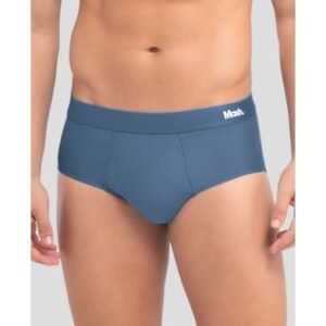Cueca Slip Microfibra Risca de Giz Azul Denin M