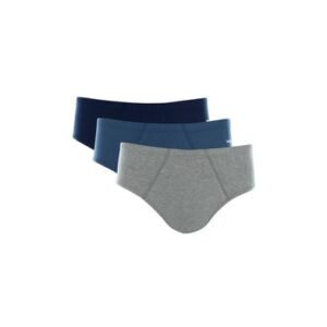 Kit 3 Cuecas Slip Algodão Cinza Mescla Escuro M