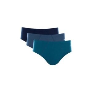 Kit 3 Cuecas Slip Algodão Azul Petróleo GG