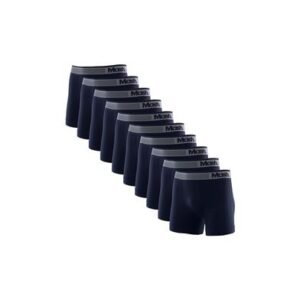 Kit 10 Cuecas Boxer Microfibra sem Costura Azul Marinho GG