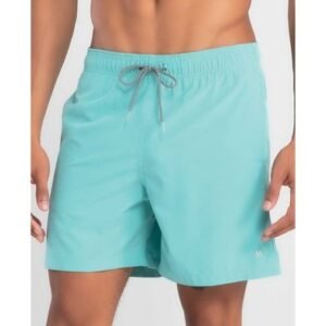 Short Praia Liso Mescla Verde Água Claro GG
