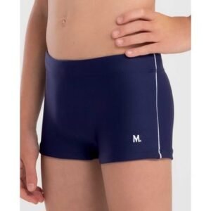 Sunga Boxer Lisa com Vivo Lateral Infantil Azul Marinho P