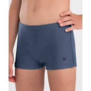 Sunga Boxer Lisa com Vivo Lateral Infantil Cinza Chumbo P