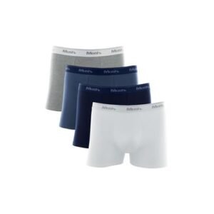 Kit 4 Cuecas Boxer Cotton Azul Marinho M