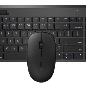 Kit Teclado E Mouse Rapoo Bluetooth + 2.4 Ghz 8050t 1300 Dpi Black