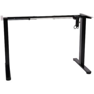 Estrutura Metálica Para Mesa De Altura Ajustável Preta Com Motor Simples E 3 Memórias