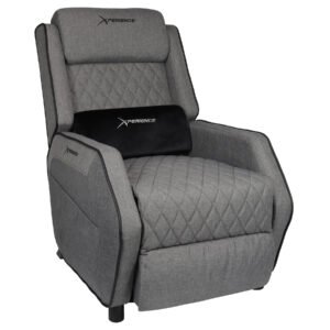 Poltrona Gamer Xperience Comfy Cinza Reclinável Com Revestimento Em Tecido Linho