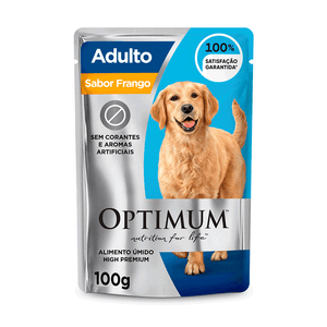 Ração Úmida Optimum Sachê Cães Adultos Frango - 100 g