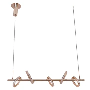 Pendente Led Metal Aluminio Dourado 26w 3000k Balance