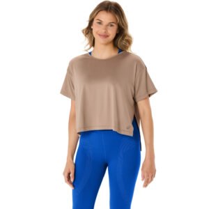 Camiseta ASICS Flex Stretch - Feminino - Marrom
