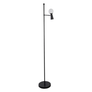 Luminaria De Piso Aluminio Vidro Preto Sears