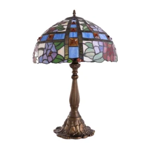 Abajur Vidro Metal Bronze Multicores 61x41cm Vitra