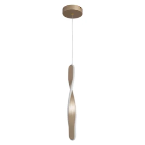 Pendente Led Metal Aluminio Dourado 12w 3000k Sonik