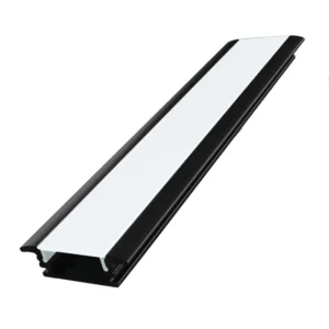 Perfil Embutir Para Fita De Led 100cm Aluminio Preto Way