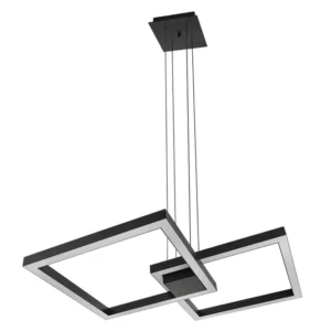 Pendente Led Aluminio 67,2W 3000K Fit25 Square - PRETO