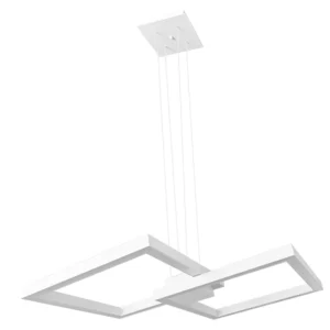 Pendente Led Aluminio 67,2W 3000K Fit25 Square - BRANCO
