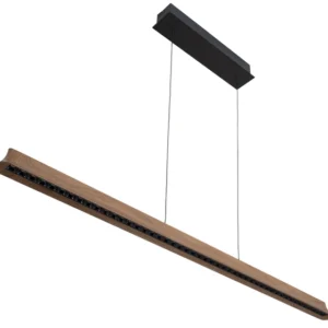 Pendente Led Dimerizavel Preto Madeira 38w 3000k Native