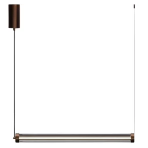 Pendente Led Vidro Metal Rose Gold 30w 3000k Canelado