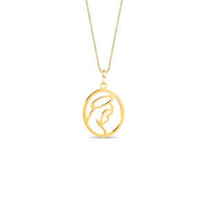 Pingente Medalha N.Sra Aparecida em Ouro Amarelo 18k