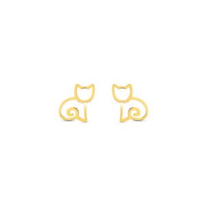 Brinco Baby Cat em Ouro Amarelo 18k